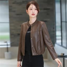 Loose Skinny Leather Jacket Women's Short Jacket 2025 Spring And Autumn New Korean Casual PU Leather Jacket Female Outwear Black
