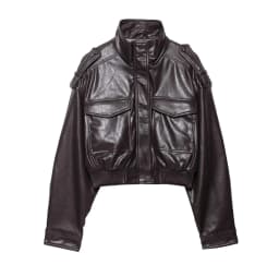HH Women Faux Leather Cropped Jacket vintage Bomber Jackets With Pockets Long Sleeve Coats Zipper Overcoat Jacket For Woman