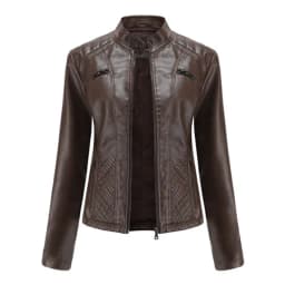 2026 New Lavender Purple Women's Long Sleeve PU Jacket, Fashion Motorcycle Leather Jackets, Red Coat, Black Outerwear.
