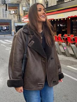 2023 Winter Women Warm Jacket Vintage Casual Solid Faux Leather Long Sleeve Coat Female Windbreaker Outwear Lapel Tops