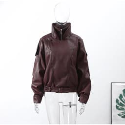 Black Asymmetry Buttons Leather Jackets Women Lapel Long Sleeve Warm Street Jacket 2025 Autumn Winter Lady Thick Outwear New