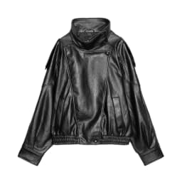Black Asymmetry Buttons Leather Jackets Women Lapel Long Sleeve Warm Street Jacket 2025 Autumn Winter Lady Thick Outwear New