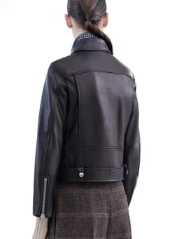 FTLZZ New Women Autumn Winter Black Faux Leather Jackets Zipper Basic Coat Turn-down Collar Motor Biker Jacket With Belt