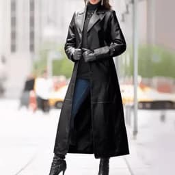Women Autumn Winter Faux Leather Coat Long Sleeve Solid Color Turndown Collar Button Casual Fashion Warm Comfortable Regular Fit