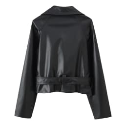 Willshela Women Fashion With Belt PU Solid Double Breasted Jackets Vintage Lapel Neck Long Sleeves Female Chic Lady Outfits
