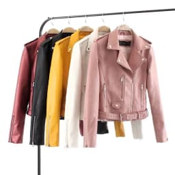 2025 Fashion Women's Short Leather Jacket Small Coat Spring Autumn Slim Moto-biker Outerwear Lady Zip-up PU Leather Coats Korean