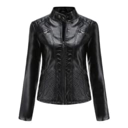 Women Leather Jacket, 2026 Autumn Spring Women's Moto Biker Zipper Jackets Red Black Apricot Coffee Coat Ladies Outerwear S-3XL