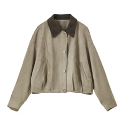 SENTUBILA Women Faux Suede Cropped Jacket Autumn 2026 Vintage Retro Vibe Drop Shoulder Loose Casual Daily Outer Coat W63WB8301
