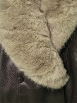 2026 Winter Women Loose Faux Leather Jacket Fashion Removed Big Fur Collar Causal Coat High Street Double Breasted Outwear