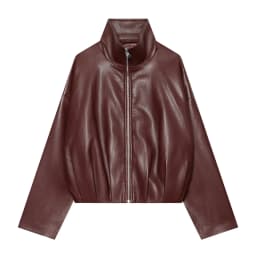 HH Vintage Women’s Cropped Faux Leather Jacket 2026 Spring Autumn Long Sleeve Stand-Collar Zip-Up Biker Style Coat Streetwear