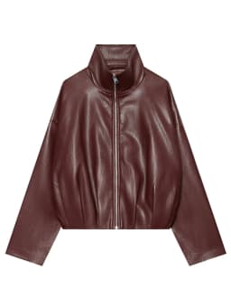 HH Vintage Women’s Cropped Faux Leather Jacket 2026 Spring Autumn Long Sleeve Stand-Collar Zip-Up Biker Style Coat Streetwear