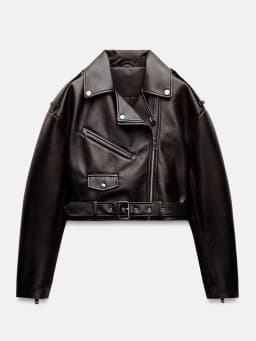 Ailegogo Spring Autumn Women Retro Short Pu Faux Soft Leather Jacket Vintage Female Belt Zipper Coat Moto Biker Outwear