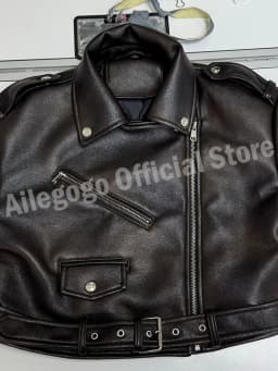 Ailegogo Spring Autumn Women Retro Short Pu Faux Soft Leather Jacket Vintage Female Belt Zipper Coat Moto Biker Outwear