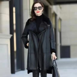 Oversized 6XL Thicken PU Leather Jacket Women's 2026 Winter Warm Faux Mink Fur Coat Female Loose Windproof Parka Long Overcoat