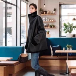 Korean Imitation Lambskin Long Sleeve Fur One-Piece Jacket Women's Overcoat Winter New Warm Loose Motorcycle Collar Leather Coat