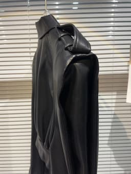 DEAT Streetwear Pocket PU Leather Black Coat For Women Long Sleeve Single Breasted Lapel Jacket 2024 Autumn New Female 11XX5280