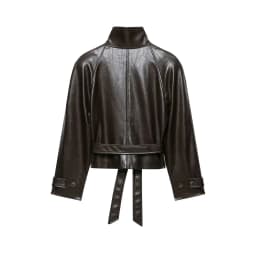 Leather Jackets Women's With Belt Coat 2026 zanban Coat Solid Streetwear Fashion Outwear With Button Woman Long Sleeve Coat Tops
