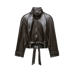 Leather Jackets Women's With Belt Coat 2026 zanban Coat Solid Streetwear Fashion Outwear With Button Woman Long Sleeve Coat Tops