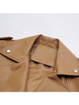 FTLZZ Spring Autumn Faux Leather Jackets Women Loose Casual Coat Female Drop-shoulder Motorcycles Locomotive Outwear With Belt