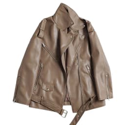 FTLZZ Spring Autumn Faux Leather Jackets Women Loose Casual Coat Female Drop-shoulder Motorcycles Locomotive Outwear With Belt
