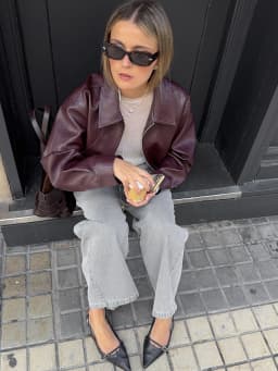 Weird Puss American Street Style Spicy Girl Long Sleeve PU Leather Jacket Women's Versatile Motorcycle Top Short Outerwear