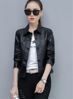Pu Motorcycle Leather Coat Women's 2026 Spring Autumn New Hong Kong Style Chic Jacket Short Loose Fashion Wild Leather Jackets