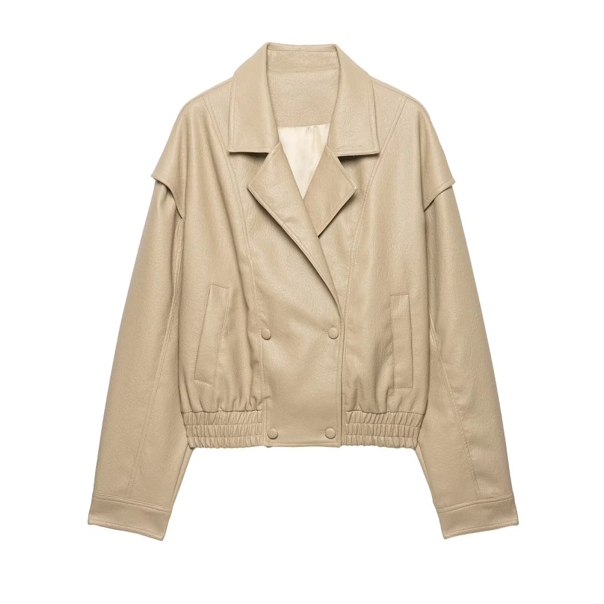 Women's Leather Jackets With Button Pu Faux Coat Streewtear Fashion 2026 zanban Solid Elegant Chic Outwear Woman y2k Jackets 