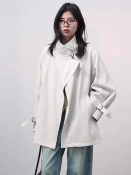 CHIC VEN Korean Women Faux Leather Coat Loose Casual D-button Female Overcoat Mid Length Windbreaker Jacket Spring Autumn 2026