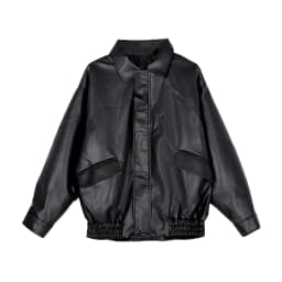 Retro American Brown Leather Jacket Women Early Autumn Black Cool Motorcycle PU Leather Loose Long Sleeve Top