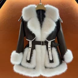 Ladies 2025 Winter Fake Fox Fur Coat Medium Long Sleeve Fluffy Teddy Jacket Women's New Warm Thicken Lined Luxury Casual Outwear