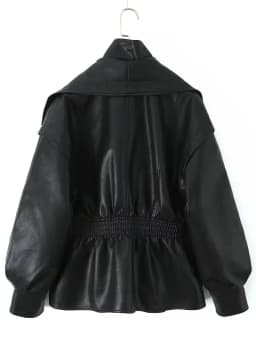 2026 New Women's Retro Vintage Coffee Faux Leather PU Jackets Female Motorcycle Biker BF Loose Oversized Streetwear Coats Tops