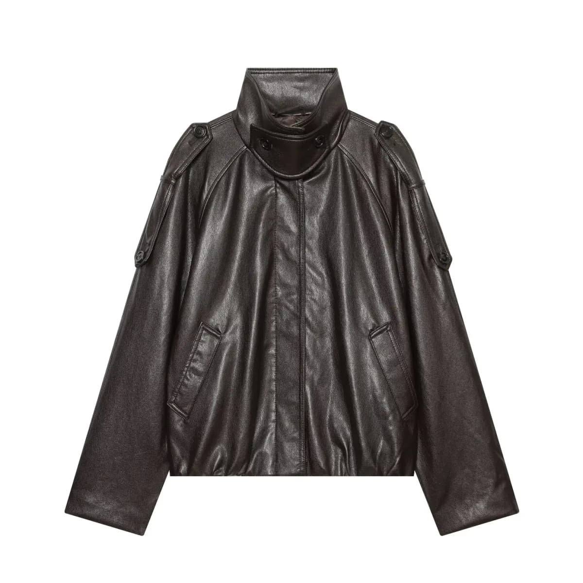 Leather Jackets Women's Pu Coat 2026 zanaban Long Sleeve Jackets Streetwear Fashion Chic Outwear Elegant Casual Loose Jackets