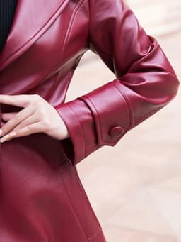 Nerazzurri Maxi Fit and Flare Leather Trench Coat for Women 2021 Spring Long Luxury Designer Clothing Women Long Sleeve Lapel