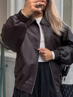 Ailegogo New Women Vintage Loose Faux Leather Jacket Streetwear Female Spring Autumn Female Zipper Coat Outwear