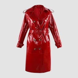 Mauroicardi Spring Long Shiny Reflective Black Patent Pu Leather Trench Coat for Women Belt Double Breasted Y2K European Clothes
