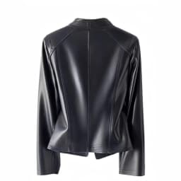 2026 Fashion Spring Autumn Women's PU Leather Jacket Short Coat Zip-up Quilted-lapel Top Belt Slim Jackets Streetwear Outerwear