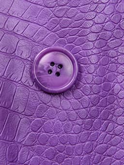 Lautaro Autumn Oversized Shiny Purple Crocodile Pattern Faux Leather Blazer Women Long Sleeve Double Breasted Y2K Jacket Fashion