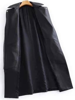 Mauroicardi Spring Autumn Cool Fitted Long White Faux Leather Moto Biker Jacket Women Belt Black Luxury Designer Clothes 2025