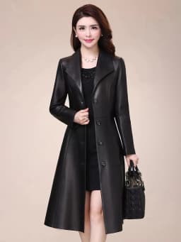 Mauroicardi Spring Autumn Fitted Soft Black Pu Leather Blazer Jacket Women Single Breasted Elegant Luxury Designer Clothes 2025