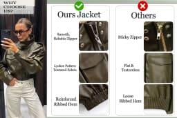 Suninheart Winter Faux Leather Bomber Jacket Women Short Zipper Front Lapel Outerwear Multiple Pockets Warm Jackets