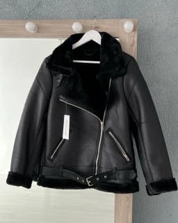 Suninheart Thicken Jackets for The Winter Black Women's Faux Fur Coat Warm Biker Ladies Outwear with Belt New in Coats & Jackets