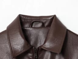 ZERAINS Autumn new women's clothing European and American lapel long sleeved loose PU leather pilot jacket jacket