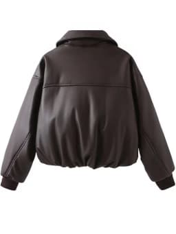 2026 Winter Women's Motor Biker Warm Faux Leather Parkas Coats Female Street Oversized Padded Thicken PU Short Bomber Jackets