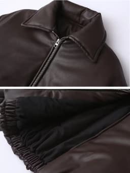 2026 Winter Women's Motor Biker Warm Faux Leather Parkas Coats Female Street Oversized Padded Thicken PU Short Bomber Jackets