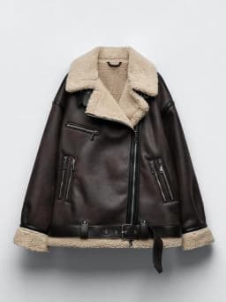 Ailegogo Autumn Winter Women Faux Lamb Fur Thick Warm Jacket with Belt Streetwear Female Zipper Loose Moto Biker Coat Outwear