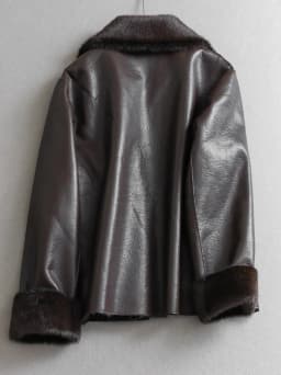 Thickened Long Sleeve Pure Color Leather And Fur Integrated Jacket Double-Sided Wear Loose Women's Warm Coat Female Outerwear