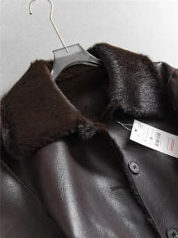 Thickened Long Sleeve Pure Color Leather And Fur Integrated Jacket Double-Sided Wear Loose Women's Warm Coat Female Outerwear