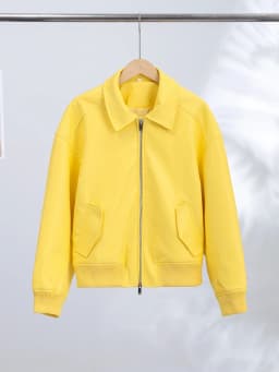 Faux Leather Yellow Short Women's Jacket Autumn Turn-down Collar Pockets Zippers Female Coat 2026 Lady Full Sleeve Fashion Coats