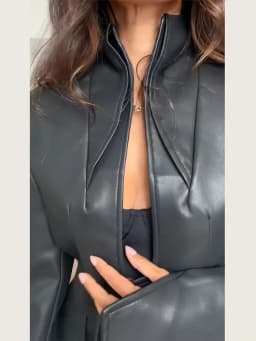Fashion Women Autumn Jacket Stand Collar Long Sleeve Single Breasted Hollow Out Pockets Female Coat Chic Lady Streetwera 2026