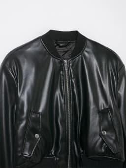 Willshela Women Fashion With Pockets PU Black Front Zipper Jackets Vintage O-Neck Long Sleeves Female Chic Lady Outfits